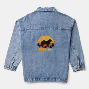 Kaukasischer Schäferhund-Mama Vintage Retro Klassi Jeansjacke