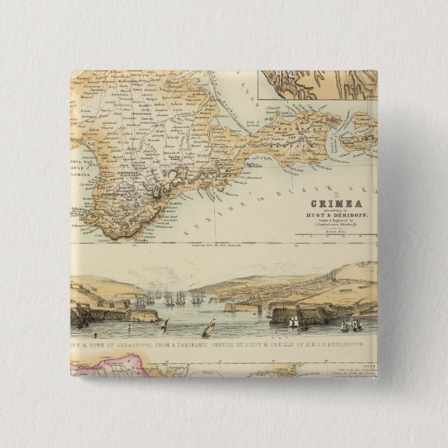 Kaukasus und Krim Button (Vorderseite)