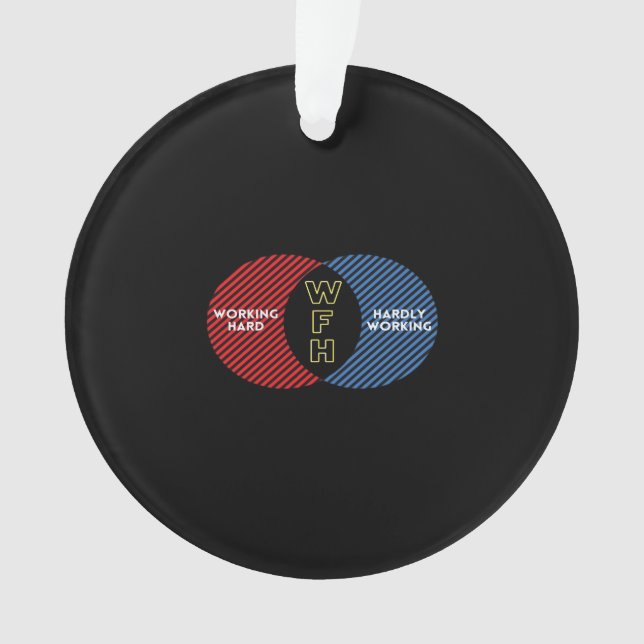 Kaum arbeiten - WFH Ornament (Vorderseite)