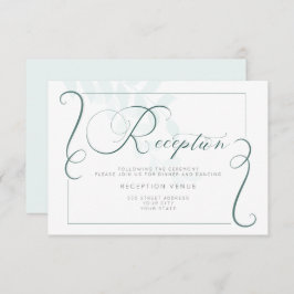 Kaum da Mint Blätter Jade Accents Einladung