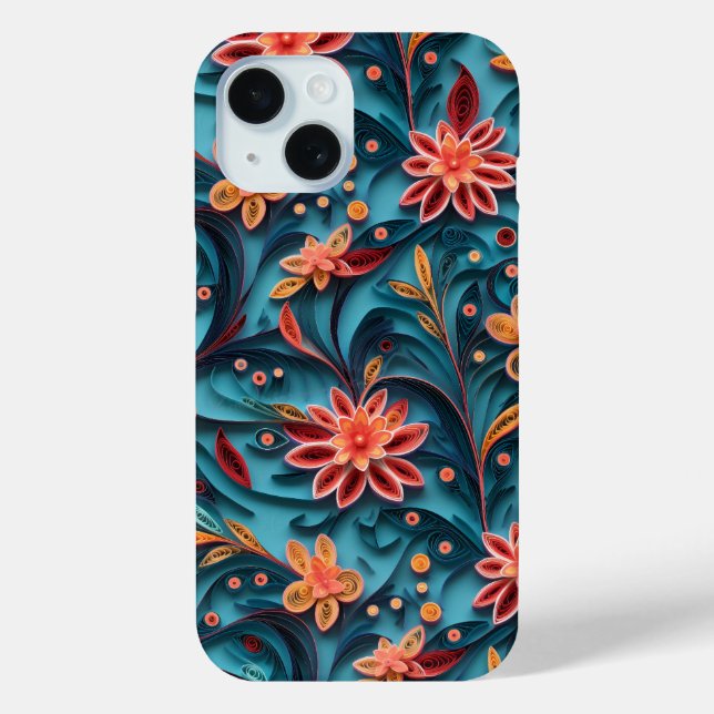 Kaum da Nahtlose Blumenmuster Case-Mate iPhone Hülle (Rückseite)