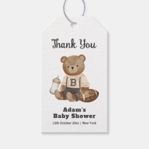 Kaum Erwarten Fußball Sport Junge Baby Shower  Geschenkanhänger