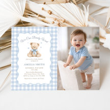 Kaum warten Bärchen Blau Teddy Bär Baby Shower Fot
