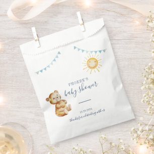 Kaum warten süßer Bär Wasserfarbe Jungen Baby Show Geschenktütchen