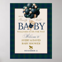 Kaum warten V Teddy Ballon Baby Shower