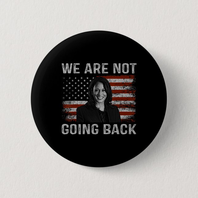 Kaum wird Kamala Harris für Präsident 202 zurückko Button (Vorderseite)