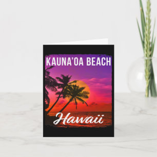 Kauna’oa Mauna Kea Beach Hawaii Hawaiianische Inse Karte