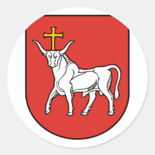 Kaunas-Stadt, Litauen Runder Aufkleber