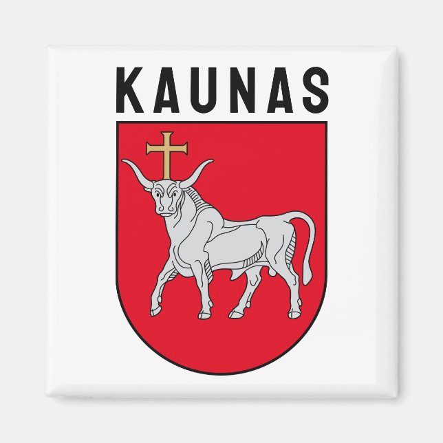 Kaunas Wappen, Litauen Magnet (Vorne)