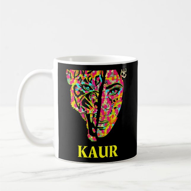 Kaur Sherni LionSardarni Sikh Punjabi Empowert Kaffeetasse (Links)