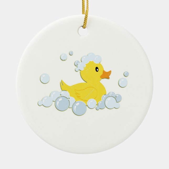 Kautschuk-Ducky in Blasen Keramikornament (Vorne)