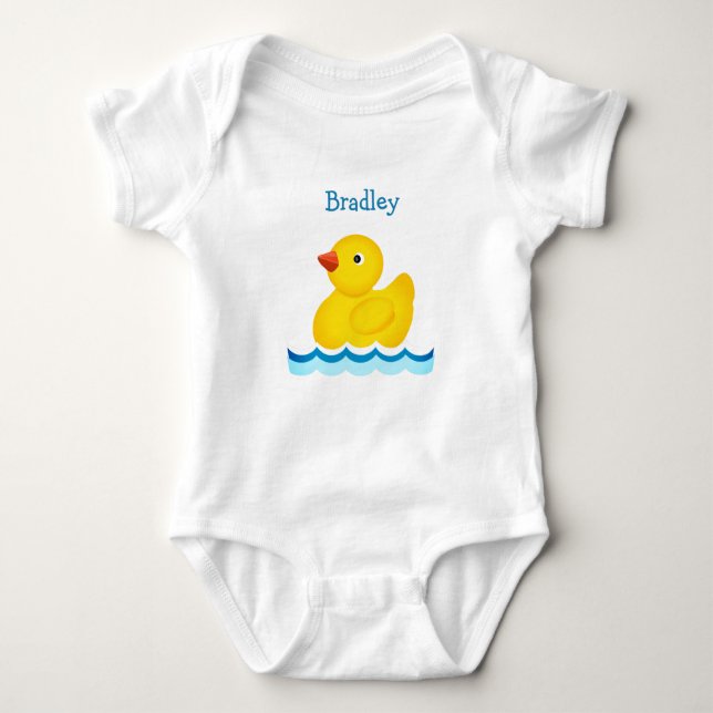 Kautschukente Custom Baby Bodysuit Strampler (Vorderseite)