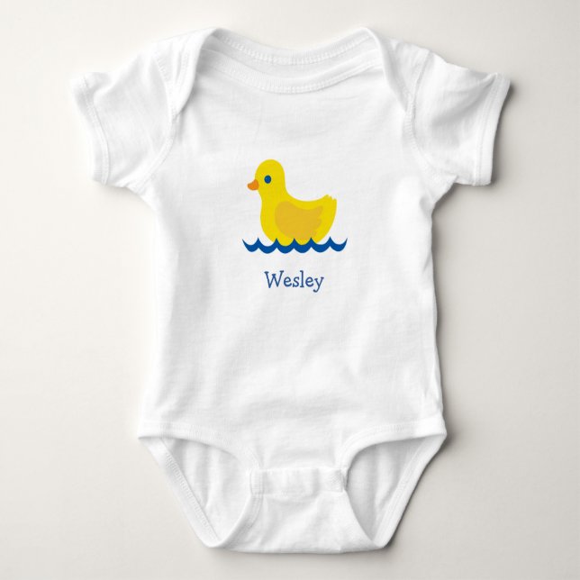 Kautschukente Custom Baby Bodysuit Strampler (Vorderseite)