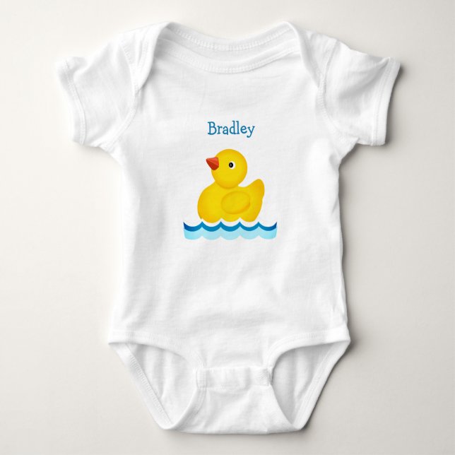 Kautschukente Custom Baby Bodysuit Strampler (Vorderseite)