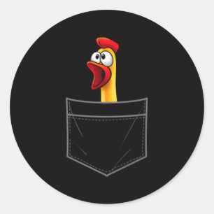 Kautschukhähnchen für tierisches Hühnchen Runder Aufkleber