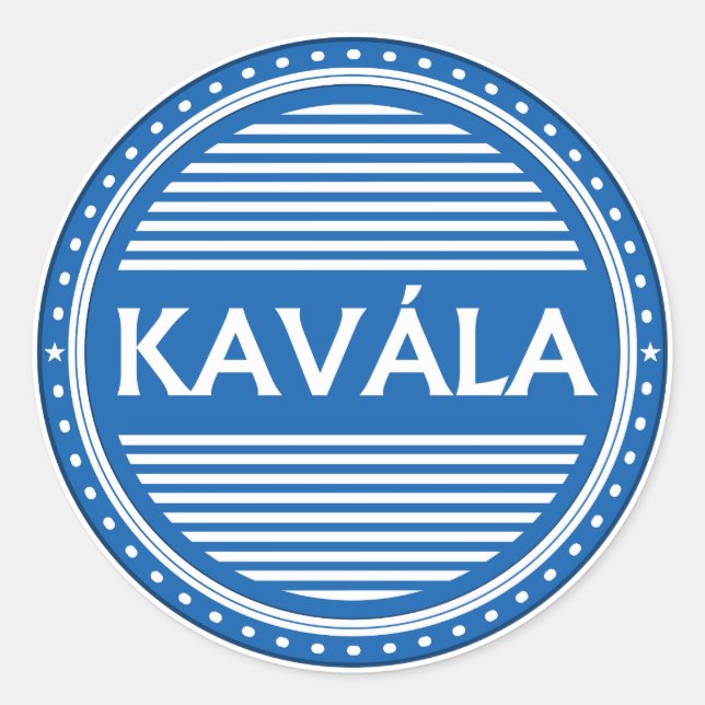 Kavala City Pride Emblem – Greek Identity Runder Aufkleber (Vorderseite)