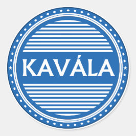 Kavala City Pride Emblem – Griechische Identität Runder Aufkleber