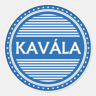 Kavala City Pride Emblem – Griechische Identität Runder Aufkleber