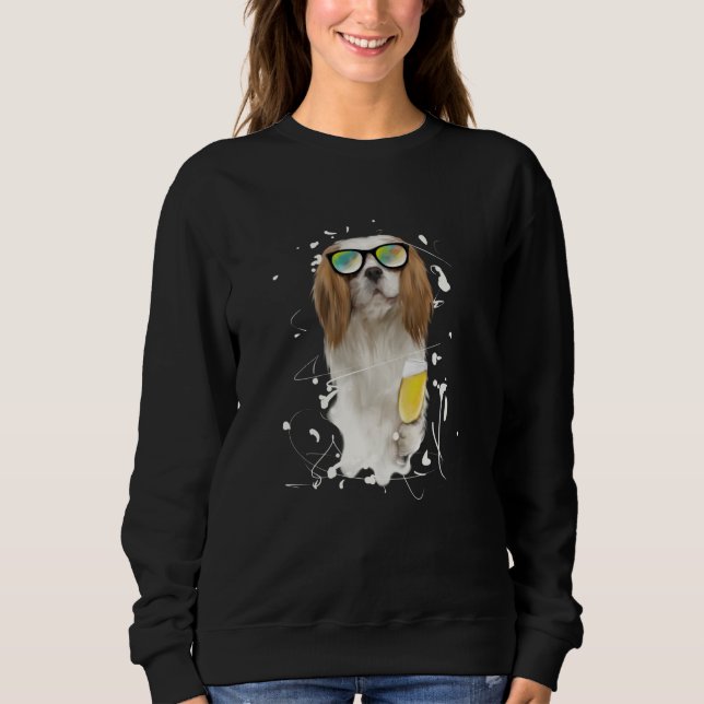 Kavalier König Charles Spaniel Funny Hund Sweatshirt (Vorderseite)