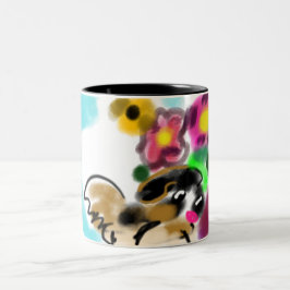 Kavalierspaniel zweifarbige tasse