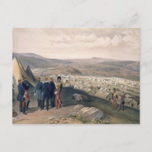 Kavallerie Camp, Platte aus "The Seat of War in th Postkarte