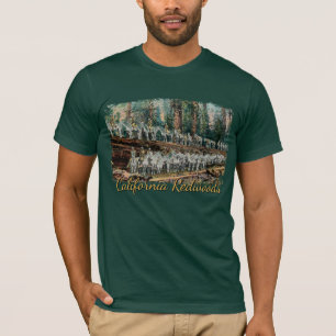 Kavallerie-Truppe auf Redwood Tree Men's Shirt