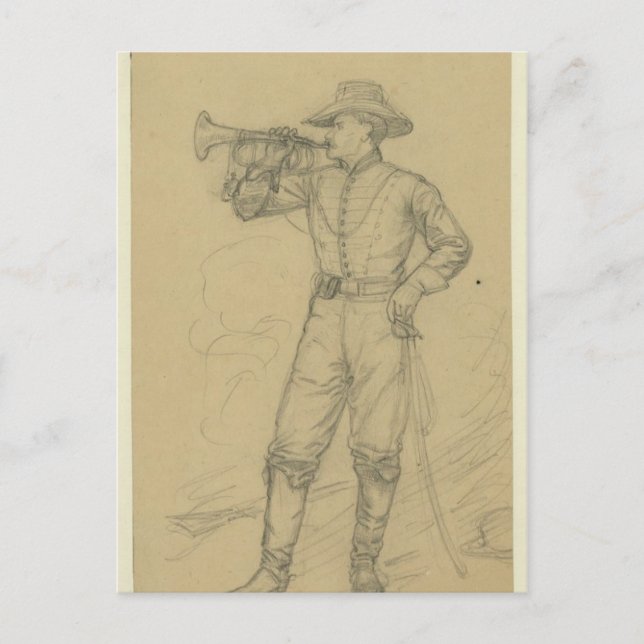 Kavallerietrompeter Postkarte (Vorderseite)