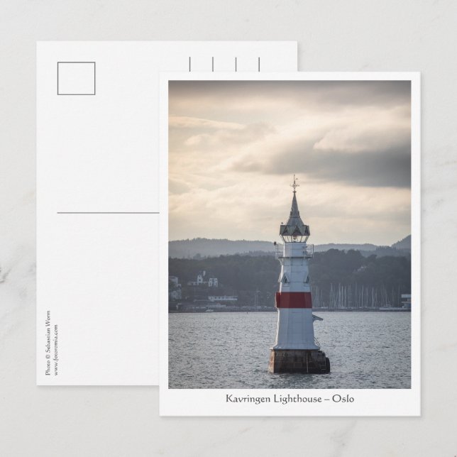 Kavringen Lighthouse Oslo Postkarte (Vorne/Hinten)