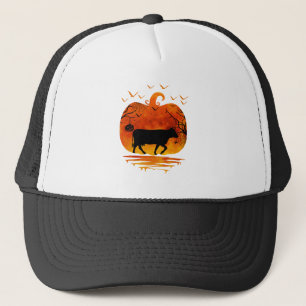 KAW HALLOWEEN PUMPKIN COSTUME COW LOVER AUTUME TRUCKERKAPPE