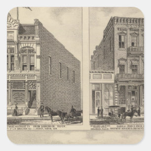 Kaw Valley Farm, Marion und Topeka, Kansas Quadratischer Aufkleber