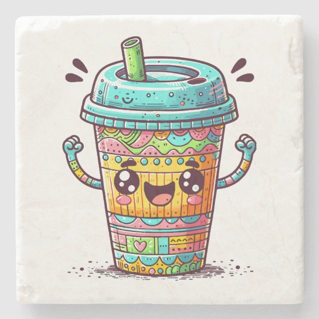 Kawai Coffee Steinuntersetzer (Vorderseite)