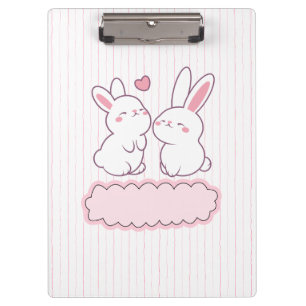 Kawai-Pink-Kaninchen-Zwischenwand Klemmbrett