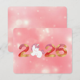 Kawaii 2026 Chinesisches Neujahr Einladung