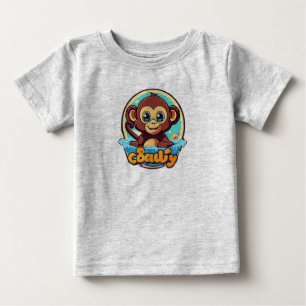Kawaii-Affen-Splash-Retro-Logo Baby T-shirt