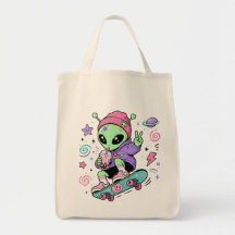 Kawaii-Alien-Skater-Bubble-Tea-Design