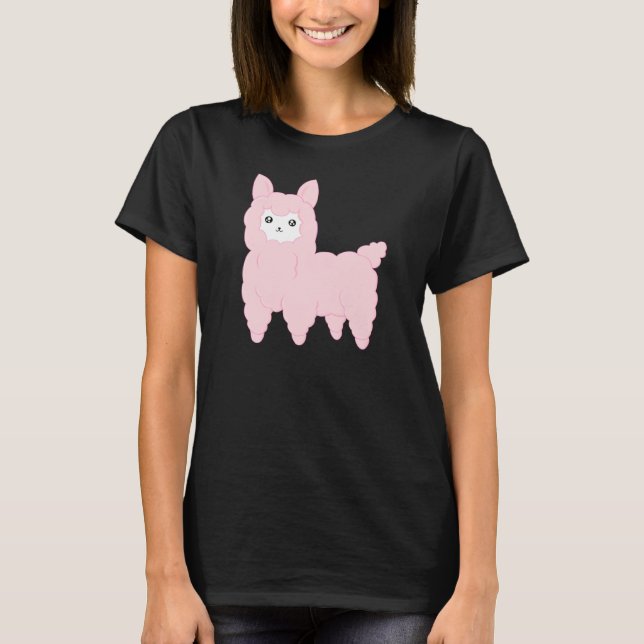 Kawaii Alpaka T-Shirt (Vorderseite)