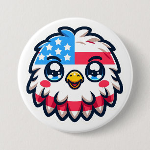 Kawaii American Eagle Button