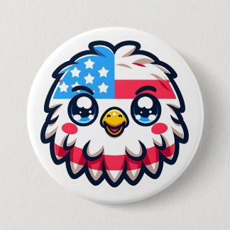 Kawaii American Eagle Button