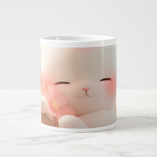 "Kawaii Animal Coffee Tasse - Niedlich Blush Cat D