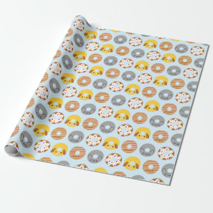 Kawaii Animal Donuts Geschenkpapier