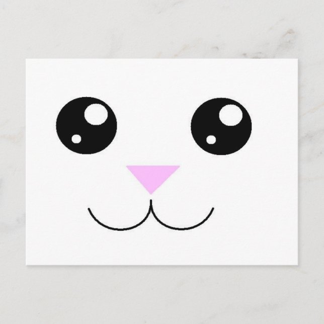 Kawaii Animal Face Postkarte (Vorderseite)