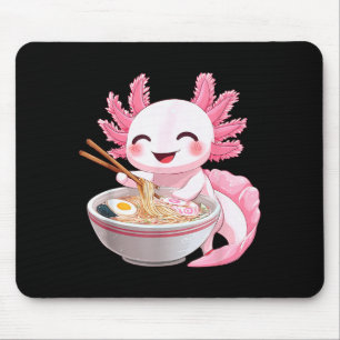 Kawaii Anime Axolotl Ramen Mousepad