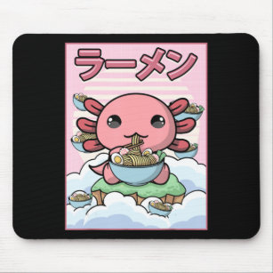 Kawaii Anime Axolotl Ramen Noodle Women Men Boys G Mousepad
