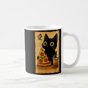 Kawaii Anime Cat Pizza A Teekatze Eating P Kaffeetasse