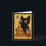 Kawaii Anime Cat Pizza A Teekatze Eating P Karte<br><div class="desc">Japanisch Kawaii Anime Cat Pizza Teekatze Pizza essen</div>