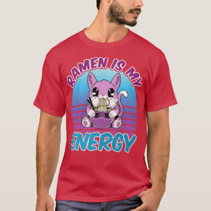 Kawaii Anime Cat Ramen Gamer Vaporwave Ae T-Shirt