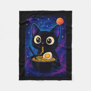 Kawaii Anime Cat Ramen Graphic Funny Men Fleecedecke