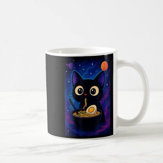 Kawaii Anime Cat Ramen Graphic Funny Men Kaffeetasse (Rechts)