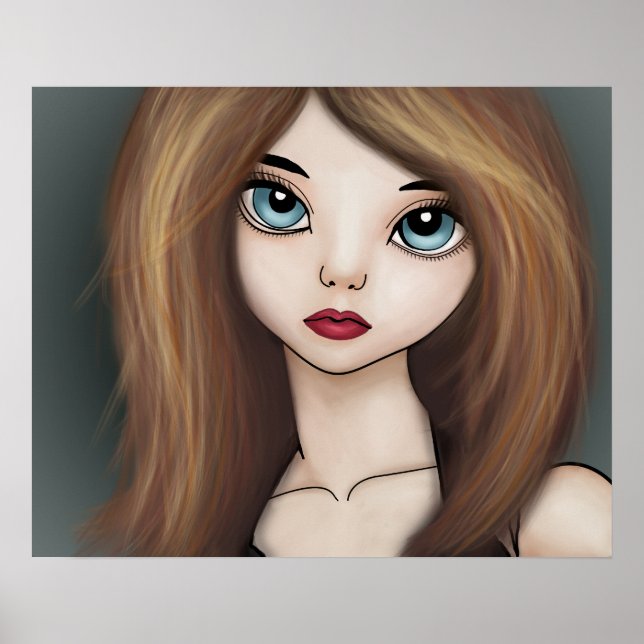 Kawaii Anime Girl Doll Manga Japanisches Poster Pr (Vorne)