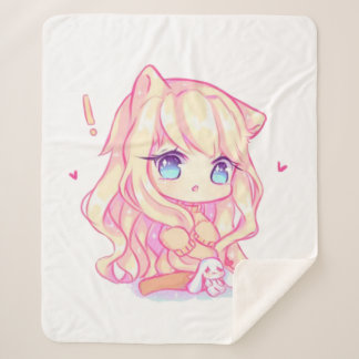 Kawaii, Anime, Girl, Just, wer, Lieben, Skizzen, Sherpadecke